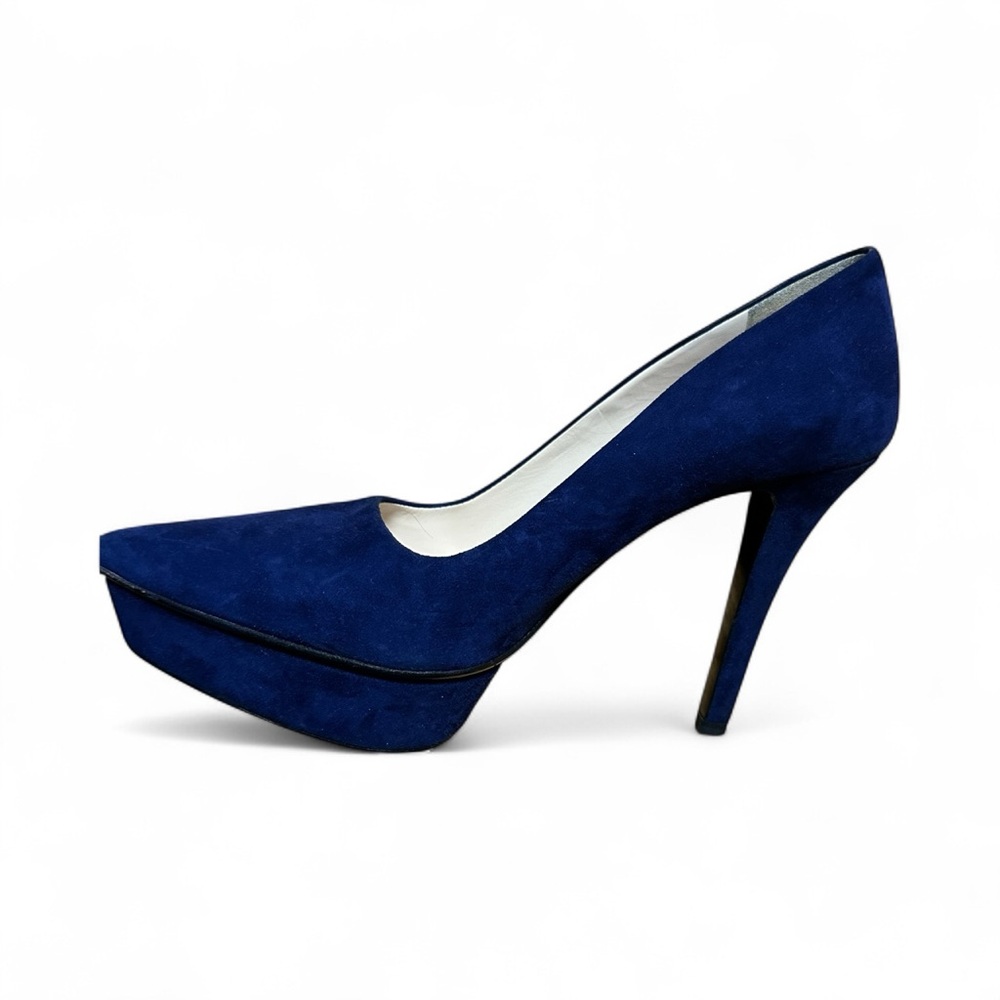 Prada Deep Blue Platform Heels